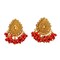 Indian Jhumka Earrings for Women - Indian Jhumki Chandelier Small Tops Earring in Golden Tone Beaded Bollywood Style Dangle Earring Jewelry for Bride | Birthday Gift for Her